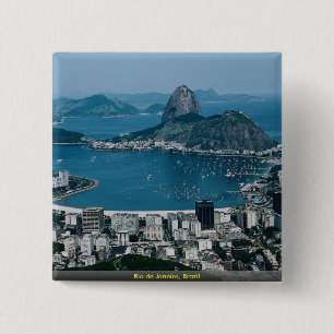 Rio de Janeiro, Brazil 2 Inch Square Button