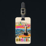 Rio de Janeiro Brazil Christ Retro Collage Travel Luggage Tag<br><div class="desc">Rio de Janeiro, Brazil is one of the most iconic travel destinations in South America. The famous Christ the Redeemer statue stands with open arms above the city, while Sugarloaf Mountain and the beautiful bay stretch out below in one of the most recognizable views in the world. The tropical cityscape,...</div>