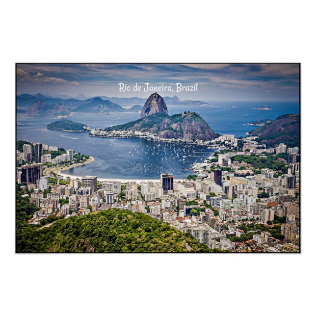 Rio de Janeiro, Brazil cityscape Poster (Front)