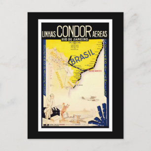 Rio De Janeiro Brazil Linhas Condor Aereas Postcard
