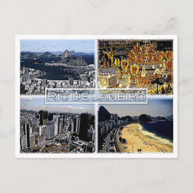 Rio de Janeiro - Brazil - Mosaic - Postcard (Front)