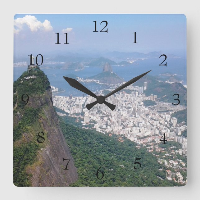 Rio de Janeiro Brazil Photo Designed Acrylic Square Wall Clock (Front)