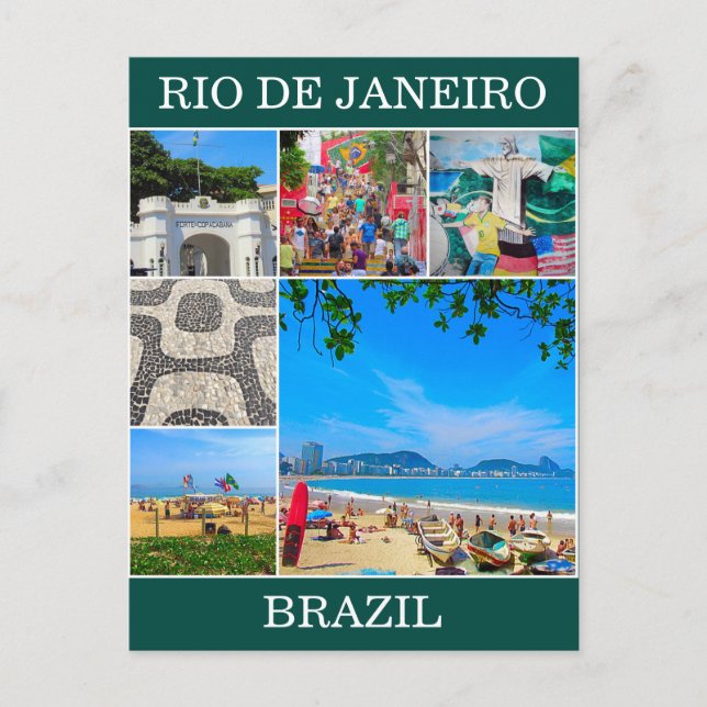 rio de janeiro brazil scenes postcard (Front)