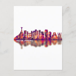 Rio de Janeiro Brazil Skyline Invitation Postcard
