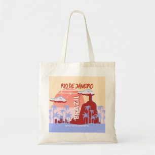 Rio de Janeiro Brazil Travel Art Retro Poster Tote Bag