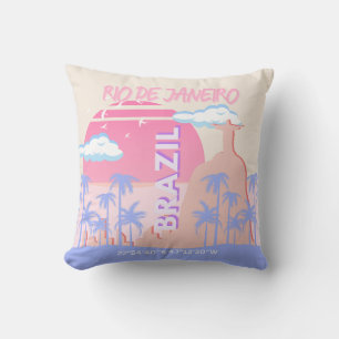 Rio de Janeiro Brazil Travel Art Throw Pillow
