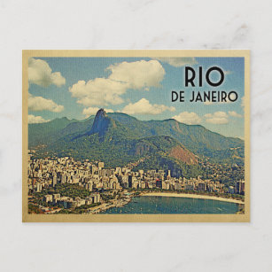 Rio De Janeiro Brazil Vintage Travel Postcard