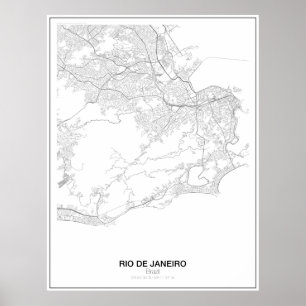 Rio de Janeiro, Brésil, affiche minimaliste s.2 de