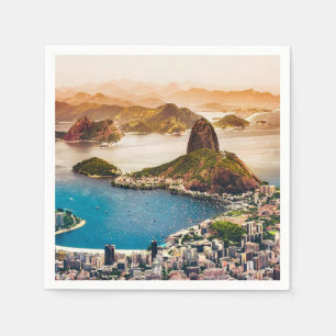 Rio de Janeiro cityscape photo Napkin