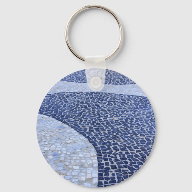 Rio de Janeiro, Copacabana Beach Keychain (Front)
