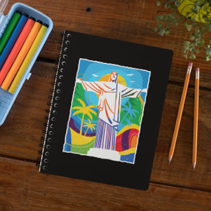 Rio de Janeiro Cristo Redentor Brazil Colourful Notebook