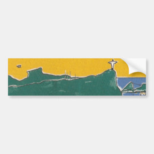 Rio De Janeiro green and yellow Bumper Sticker