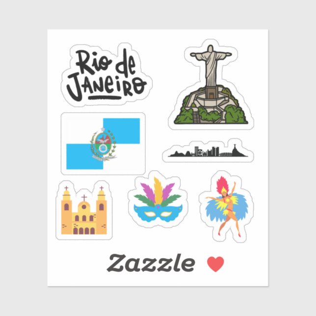 Rio de Janeiro Stickers (Sheet)