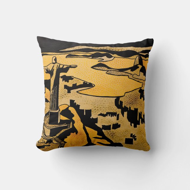 Rio de Janeiro Throw Pillow (Front)