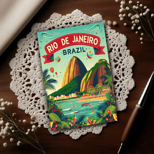 Rio de Janeiro: Vibrant Colors of Brazil Postcard