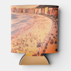Rio de Janeiro, Vintage Copacabana Beach, Brazil Can Cooler