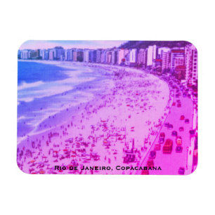 Rio de Janeiro, Vintage Copacabana Beach, Brazil Magnet