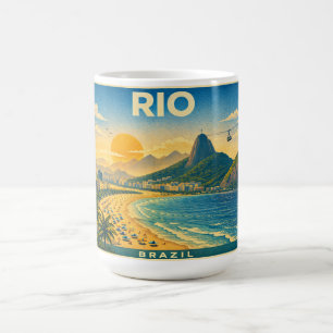 Rio de Janeiro Vintage Travel Poster Mug