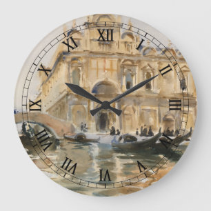 Rio dei Mendicanti, Venice by John Singer Sargent Large Clock