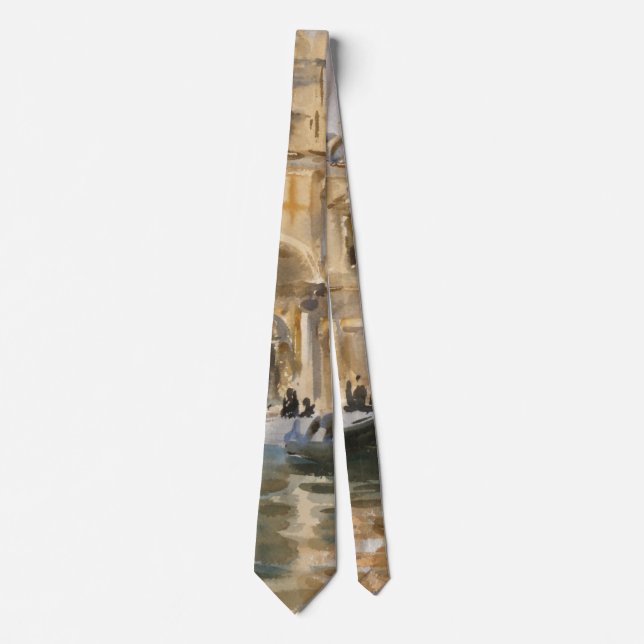 Rio dei Mendicanti, Venice by John Singer Sargent Tie (Front)
