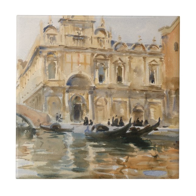Rio dei Mendicanti, Venice by John Singer Sargent Tile (Front)