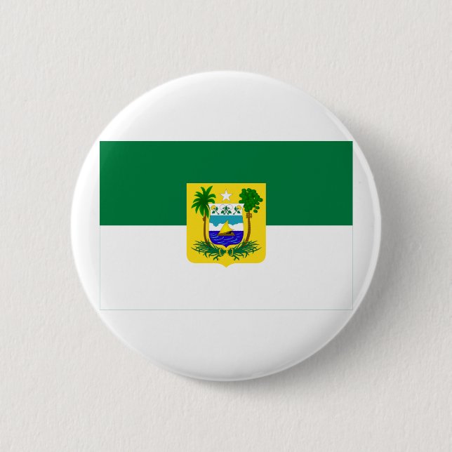 Rio Grande do Norte, Brazil Flag 2 Inch Round Button (Front)