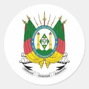 Rio Grande Do Sul blazon Classic Round Sticker