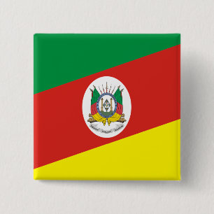 Rio Grande Do Sul Brasil, Brazil 2 Inch Square Button