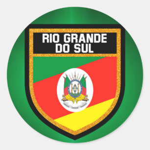 Rio Grande do Sul Flag Classic Round Sticker