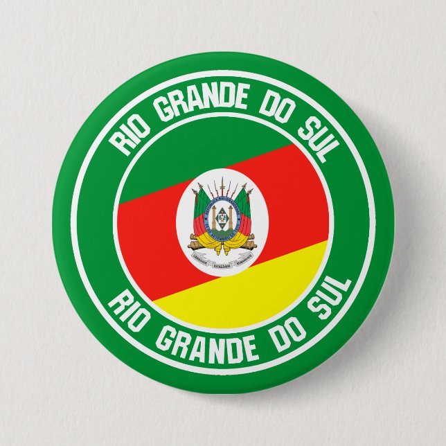Rio Grande do Sul Round Emblem 3 Inch Round Button (Front)