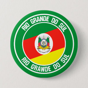Rio Grande do Sul Round Emblem 3 Inch Round Button