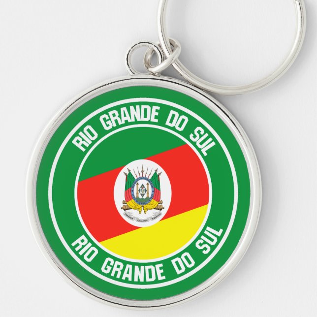 Rio Grande do Sul Round Emblem Keychain (Front)
