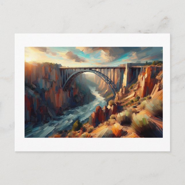 Rio Grande Gorge Bridge in Landscape, Postcard (Front)
