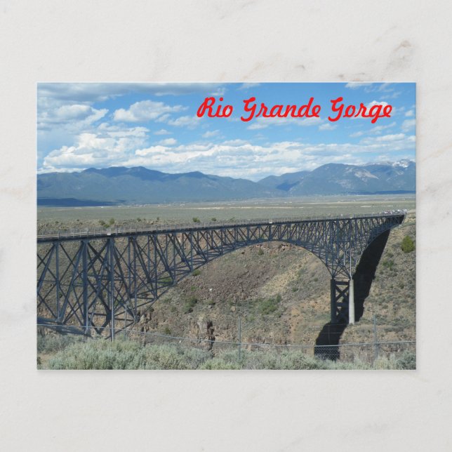Rio Grande Gorge Bridge Postcard (Front)