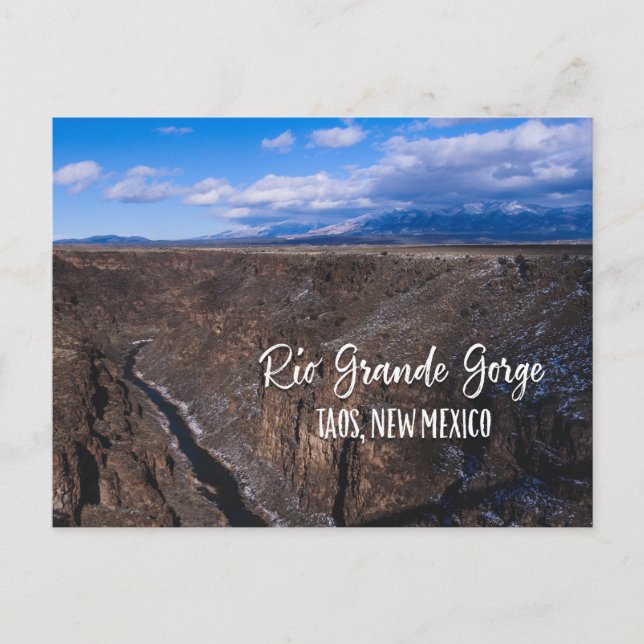 Rio Grande Gorge near Taos, New Mexico Postcard (Front)