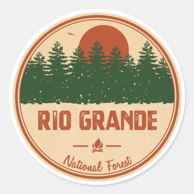 Rio Grande National Forest Classic Round Sticker (Front)
