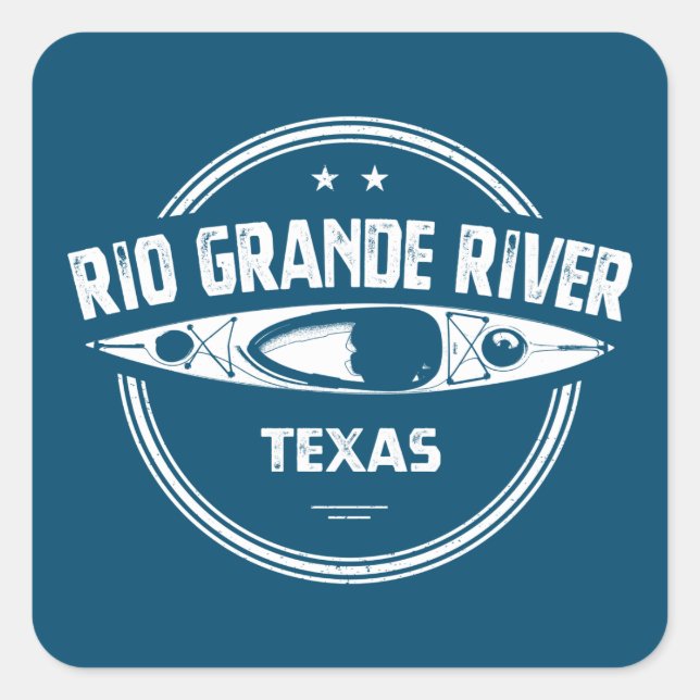Rio Grande River, Texas Square Sticker (Front)