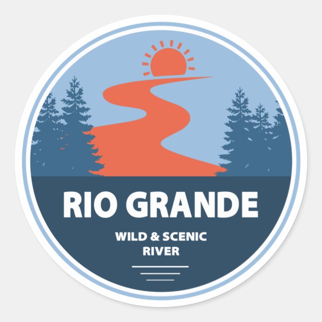 Rio Grande Wild and Scenic River Classic Round Sticker (Front)