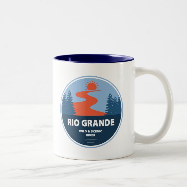 Rio Grande Wild and Scenic River Two-Tone Coffee Mug (Right)