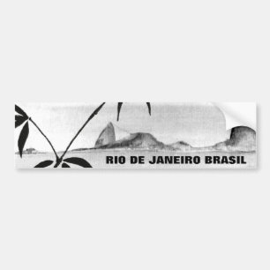 Rio landscape in b&w bumper sticker