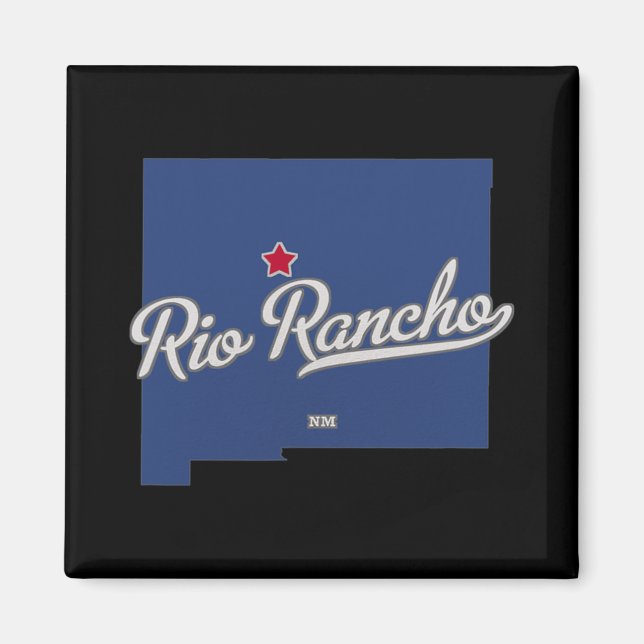 Rio Rancho New Mexico Nm Map  Magnet (Front)
