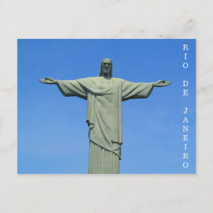 rio redeemer statue postcard