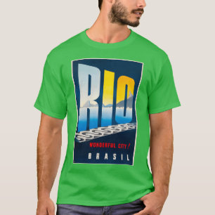 Rio Wonderful City vintage travel poster T-Shirt