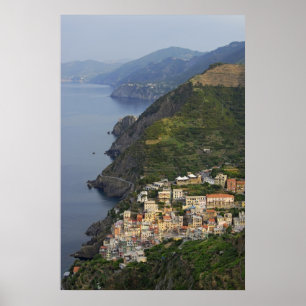 Riomaggiore and Cinque Terre, Italy Poster
