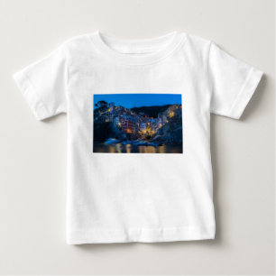Riomaggiore at night Cinque Terre Liguria Italy Baby T-Shirt