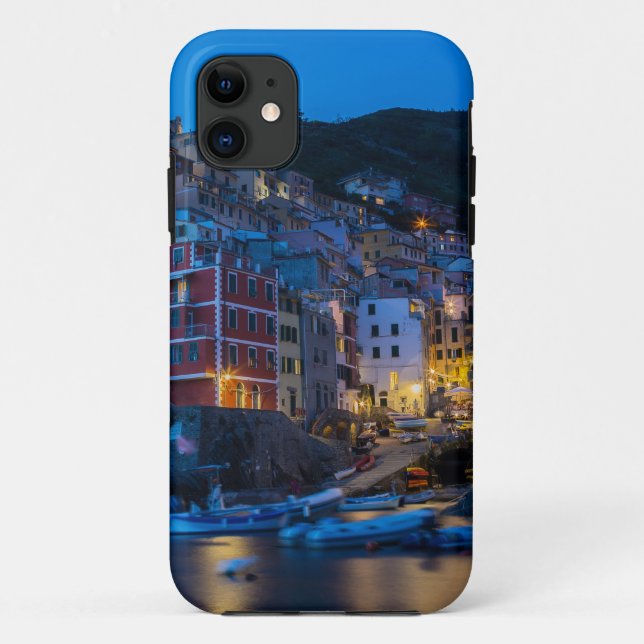 Riomaggiore at night Cinque Terre Liguria Italy Case-Mate iPhone Case (Back)
