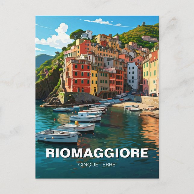 Riomaggiore, Cinqua Terra Magnet Postcard (Front)