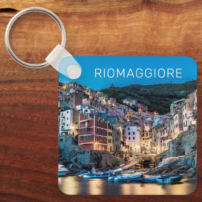 Riomaggiore Cinque Terre La Spezia Italy Panorama Keychain (Front)