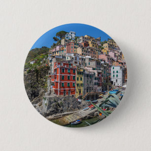 Riomaggiore Cinque Terre Liguria Italy 2 Inch Round Button