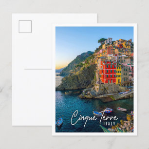 Riomaggiore the first city of the Cinque Terre Postcard